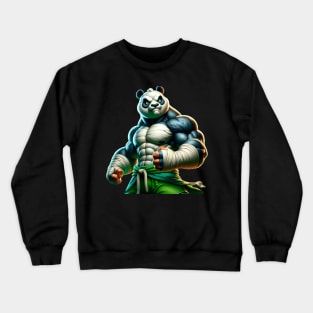 Unleash the Fierce Warrior Within: Embrace the Pandamonium! Crewneck Sweatshirt